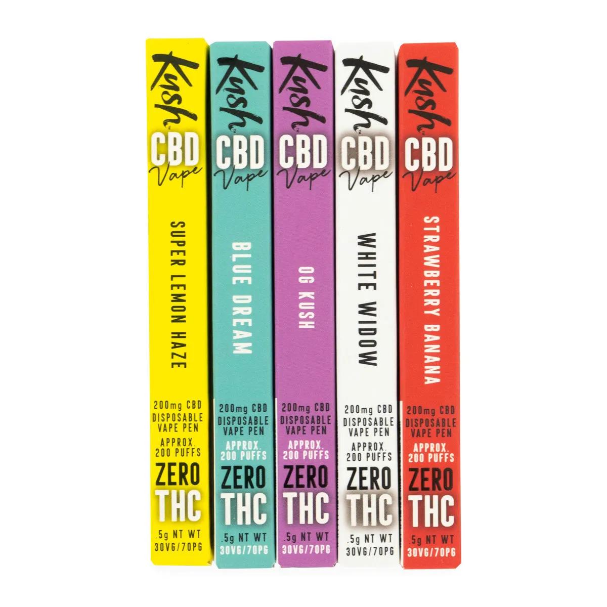 Kush Vape – kertakäyttöinen CBD-höyrystin, 200 mg CBD