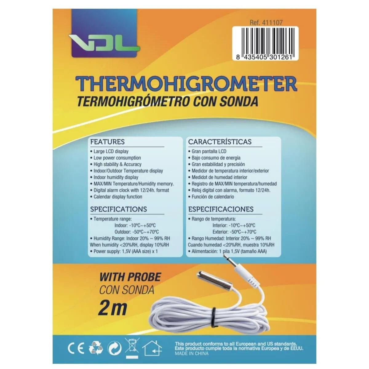 Suurinäyttöinen termohygrometri (VDL)