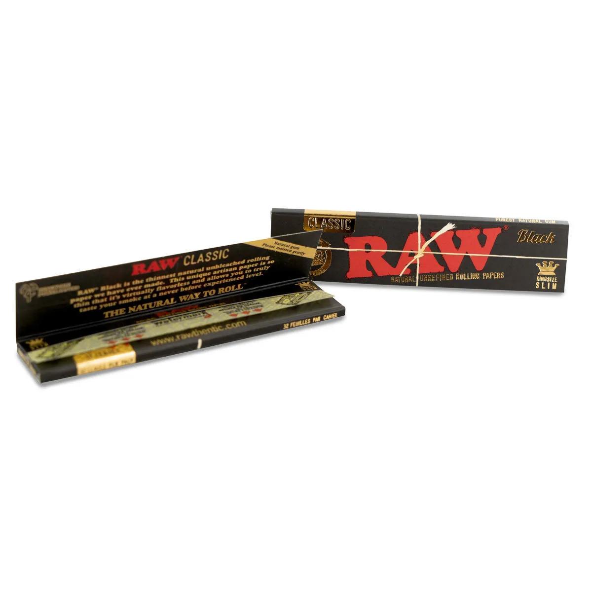 RAW 'Black' sätkäpaperit King Size Slim