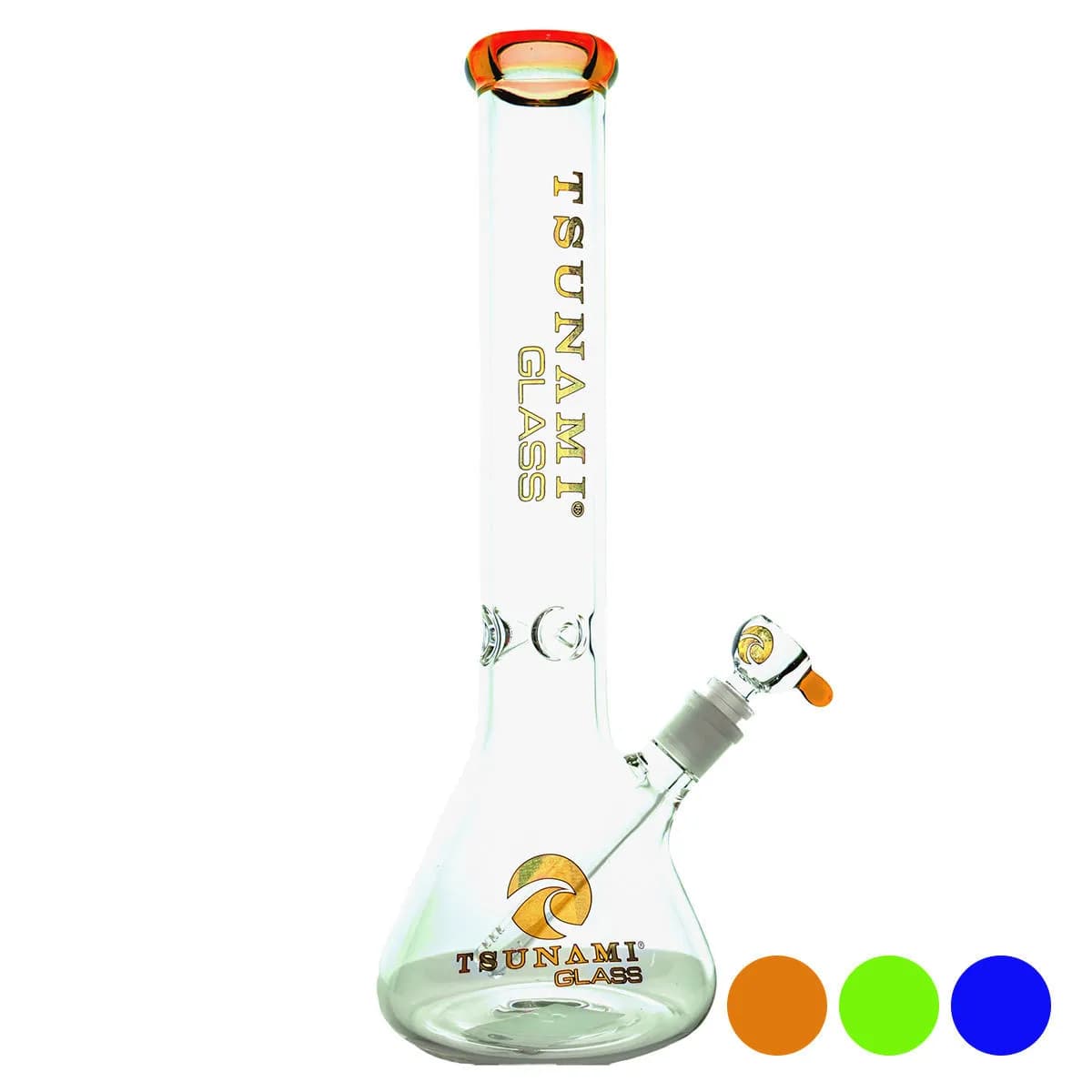 Bong pullopohjalla ja jääpidikkeellä 15'' (Tsunami Glass)