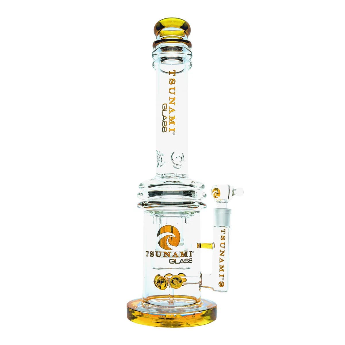 Button Double Honeycomb Perc -bongi 16" (Tsunami Glass)