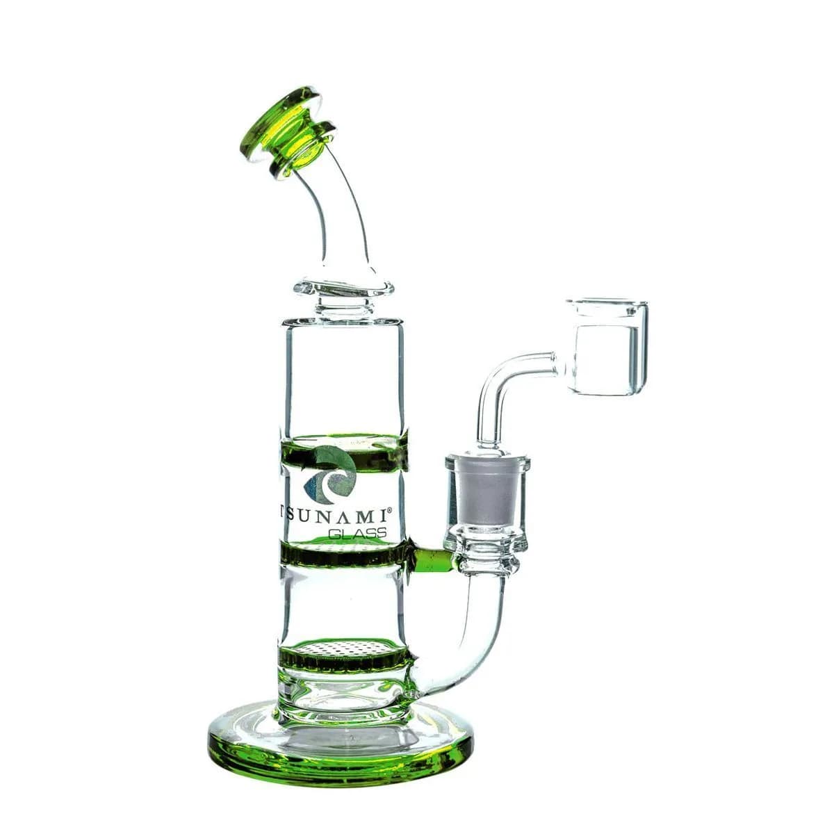 Tsunami Glass Double Honeycomb Turbine Dab Rig 8″
