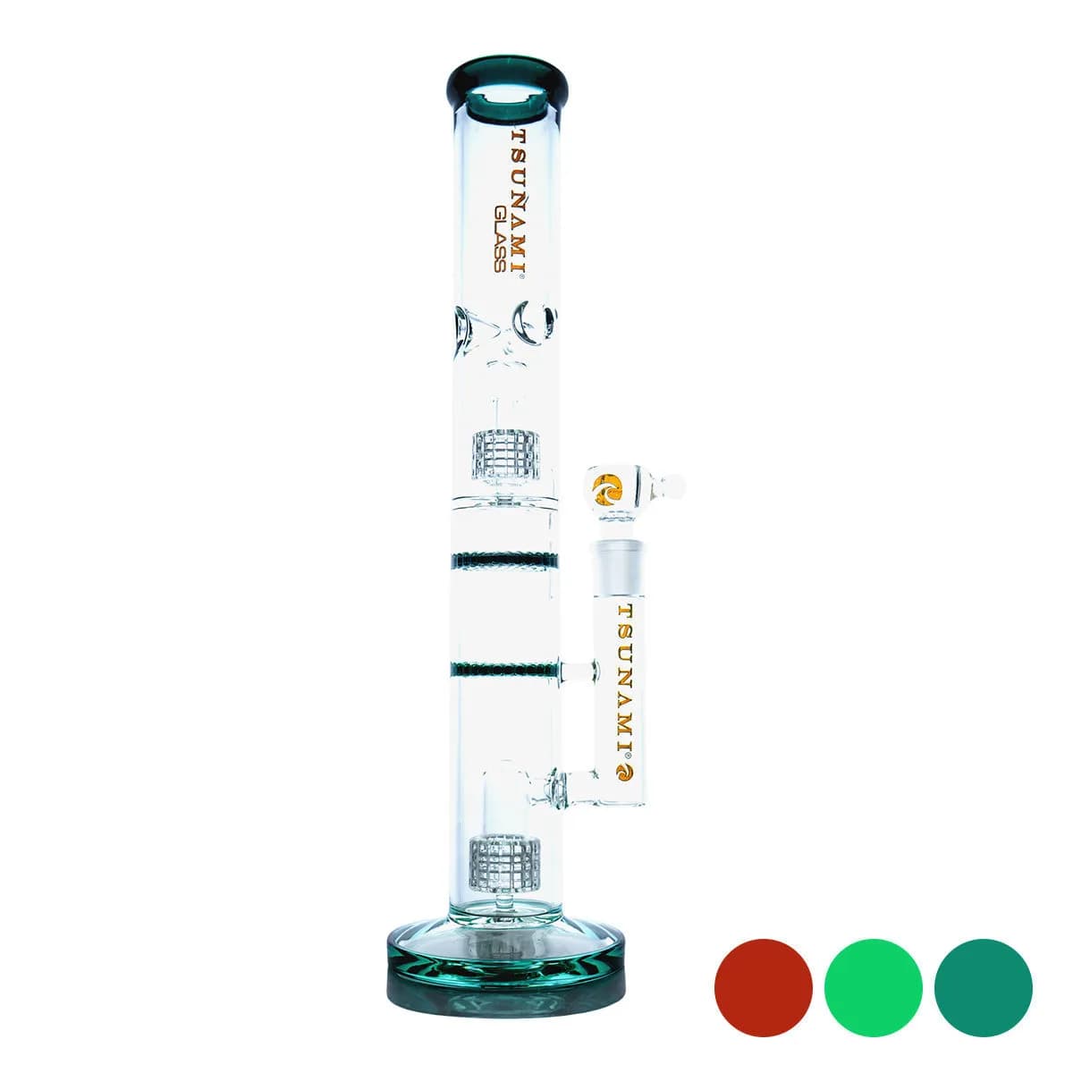 Tsunami Glass Dual Domed Matrix Dual Honeycomb -bongi 16" (40 cm)