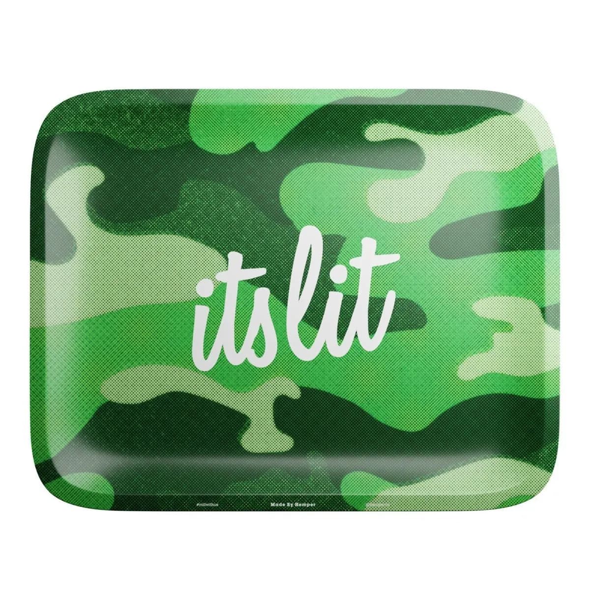 It's Lit! vaaleanvihreä maastokuvioitu kääretarjotin