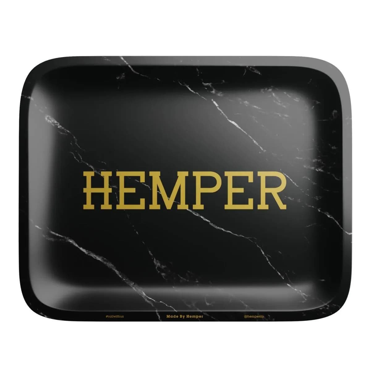 Hemper Luxe musta marmorikuvioitu kääretarjotin
