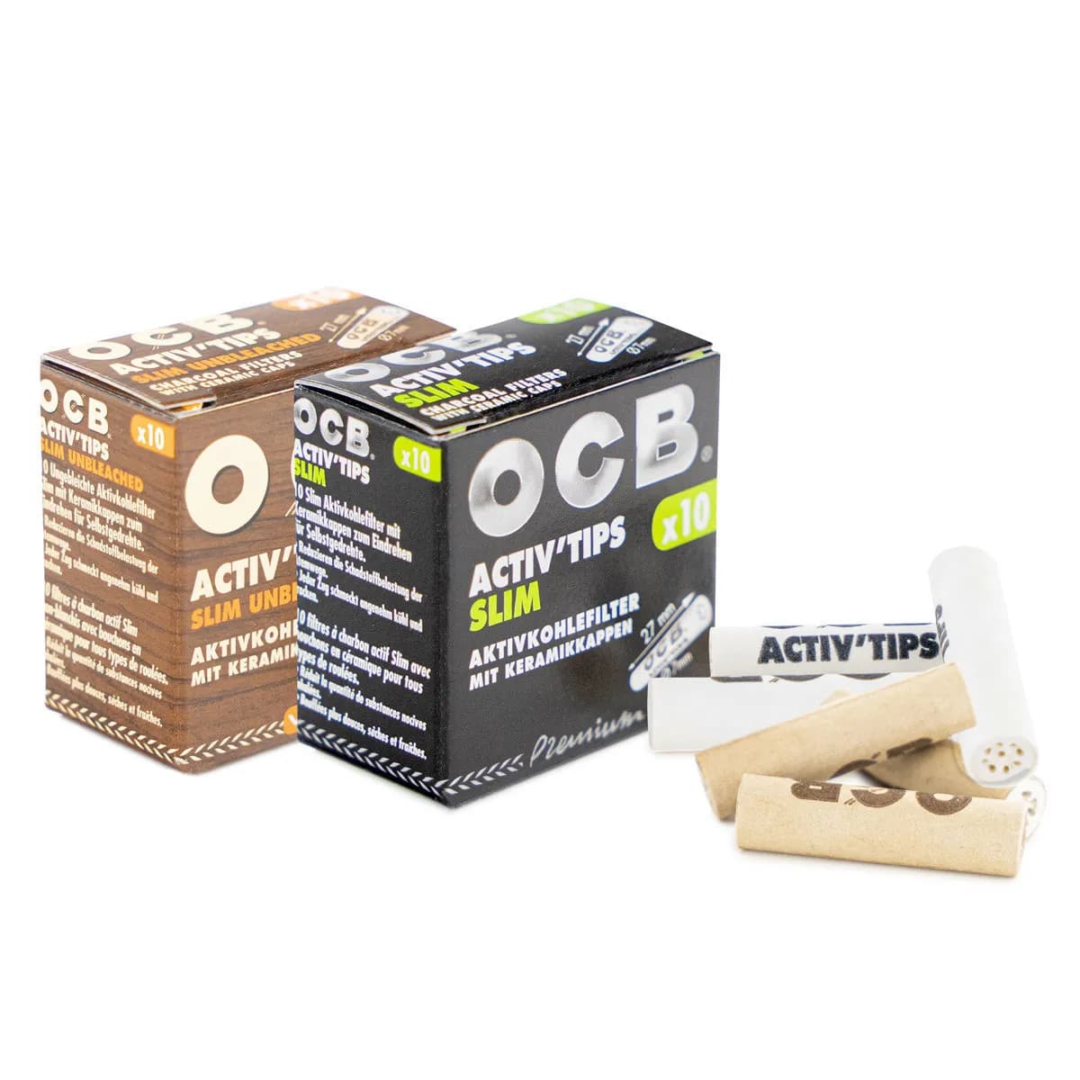OCB Activ'Tips Slim aktiivihiilisuodattimet