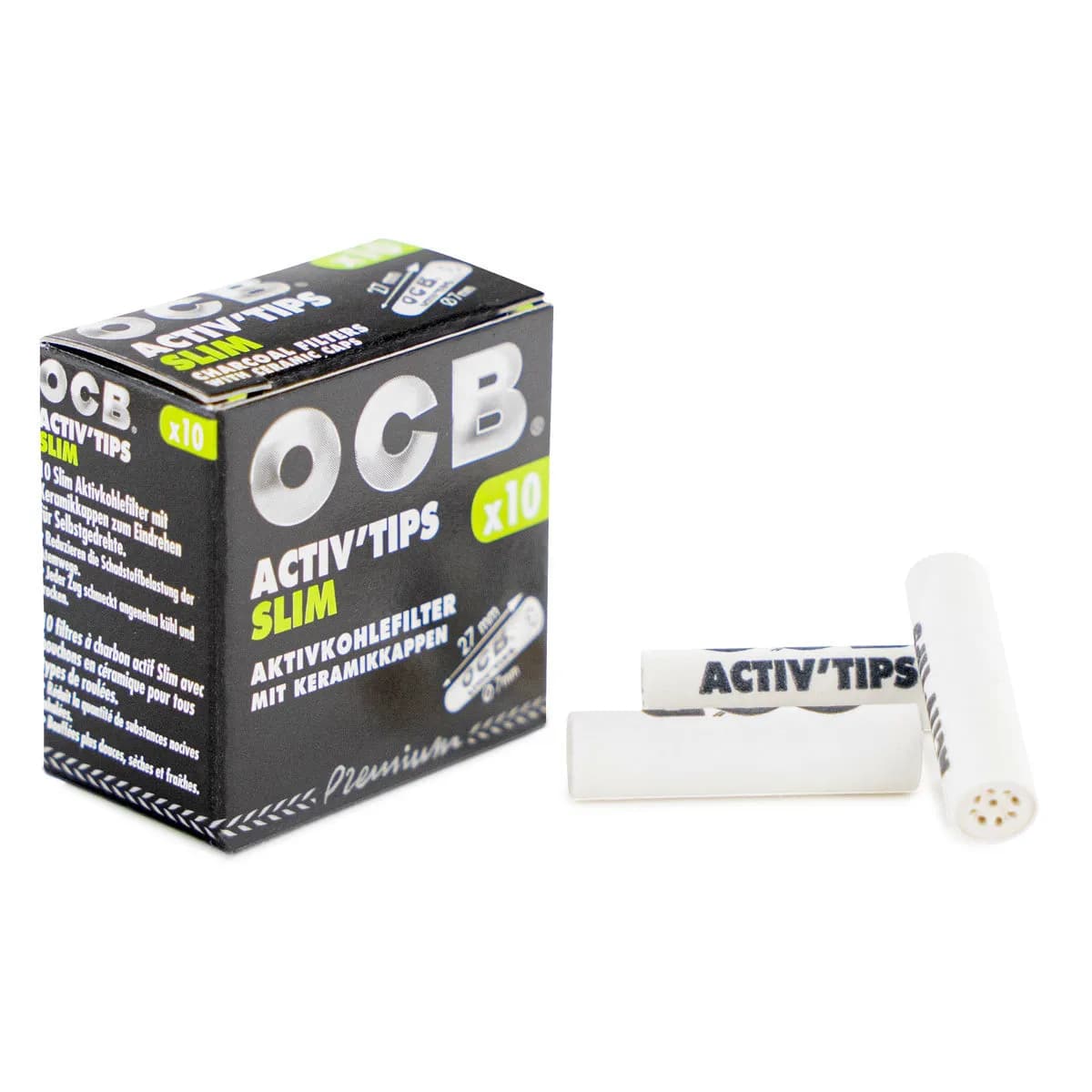 OCB Activ'Tips Slim aktiivihiilisuodattimet