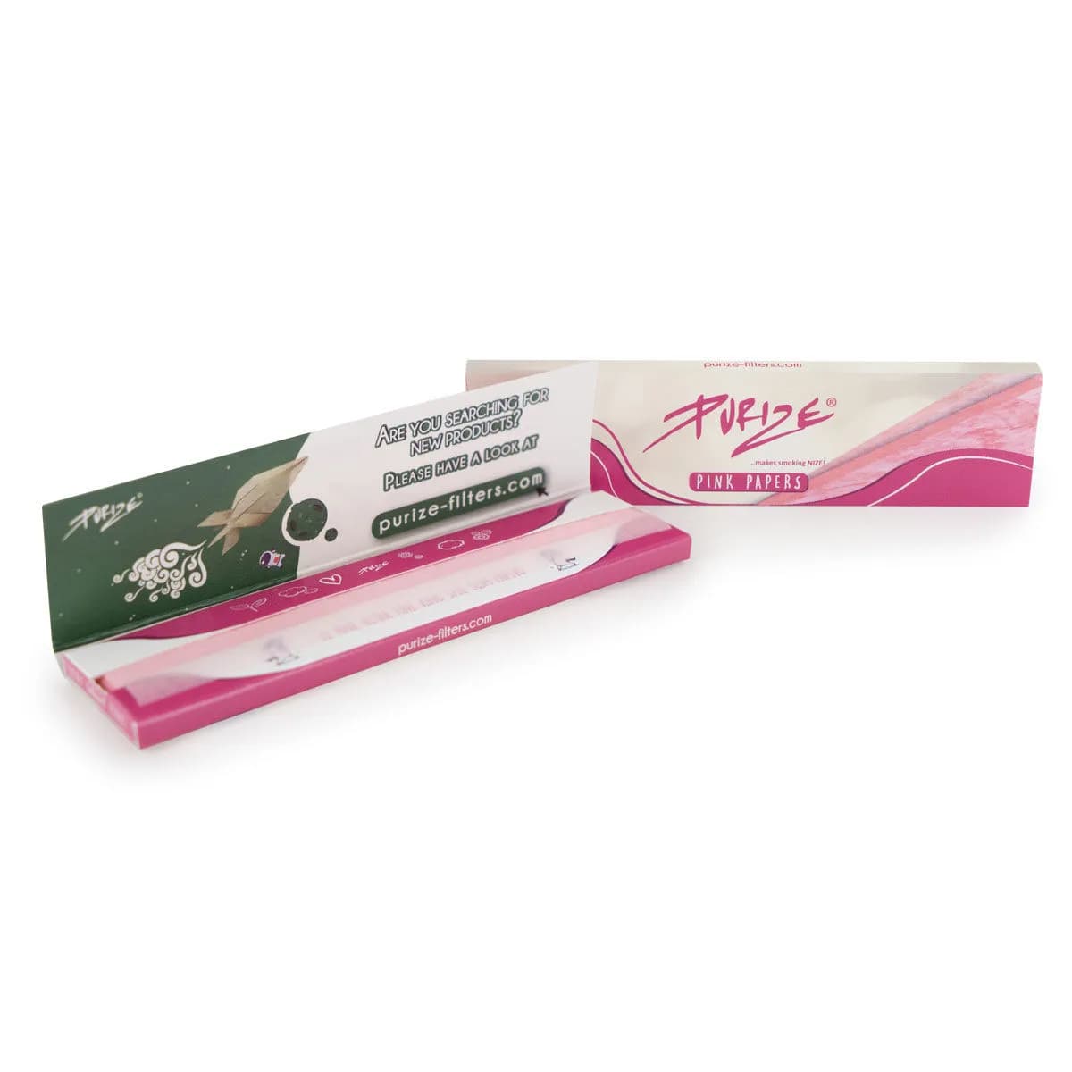 Purize Pink sätkäpaperit King Size Slim