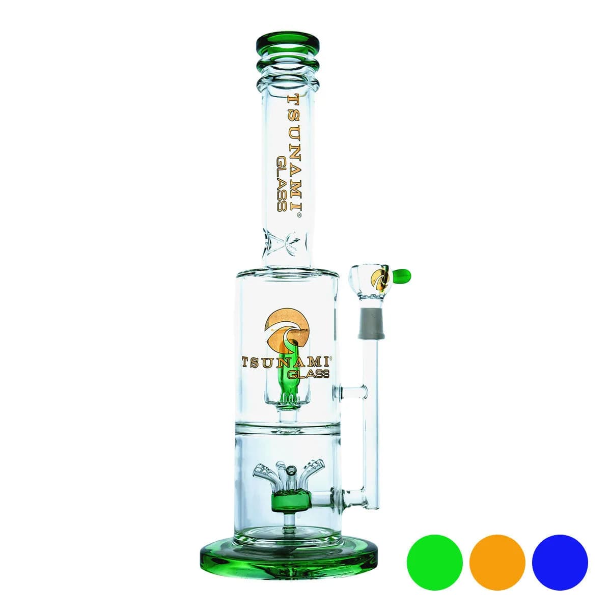 Sprinkler Cube Perc Bongi 14'' (Tsunami Glass)