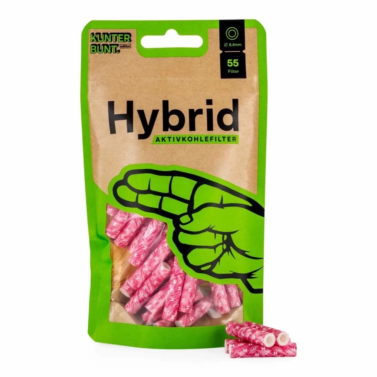 Hybrid Supreme värilliset aktiivihiilisuodattimet – 55 kpl pussi