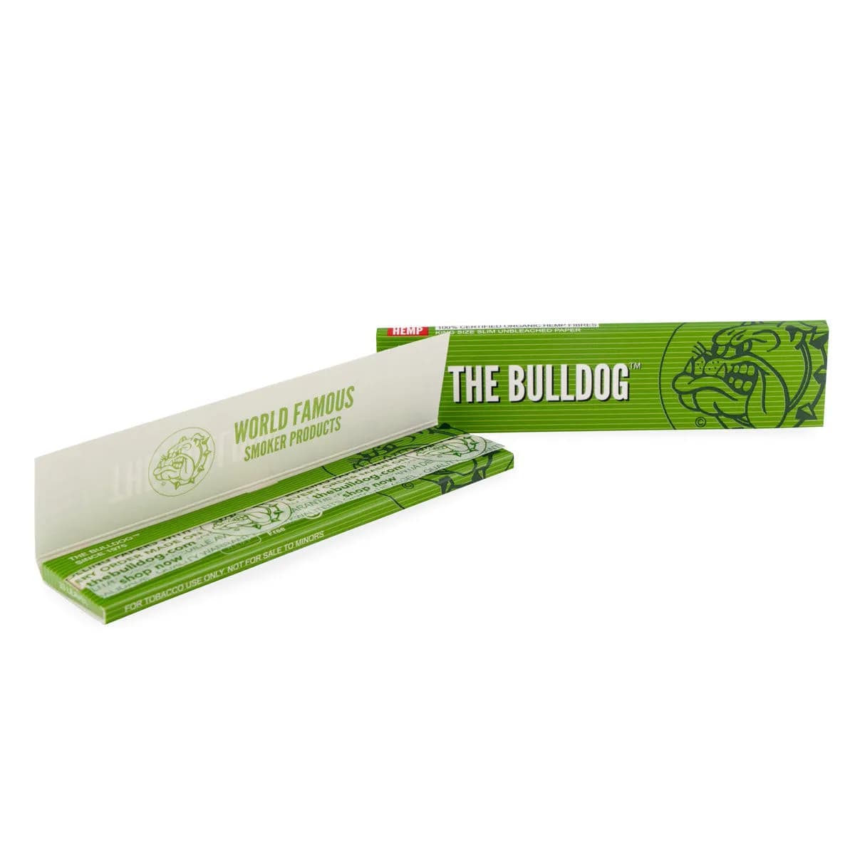 The Bulldog Hemp Green -sätkäpaperit