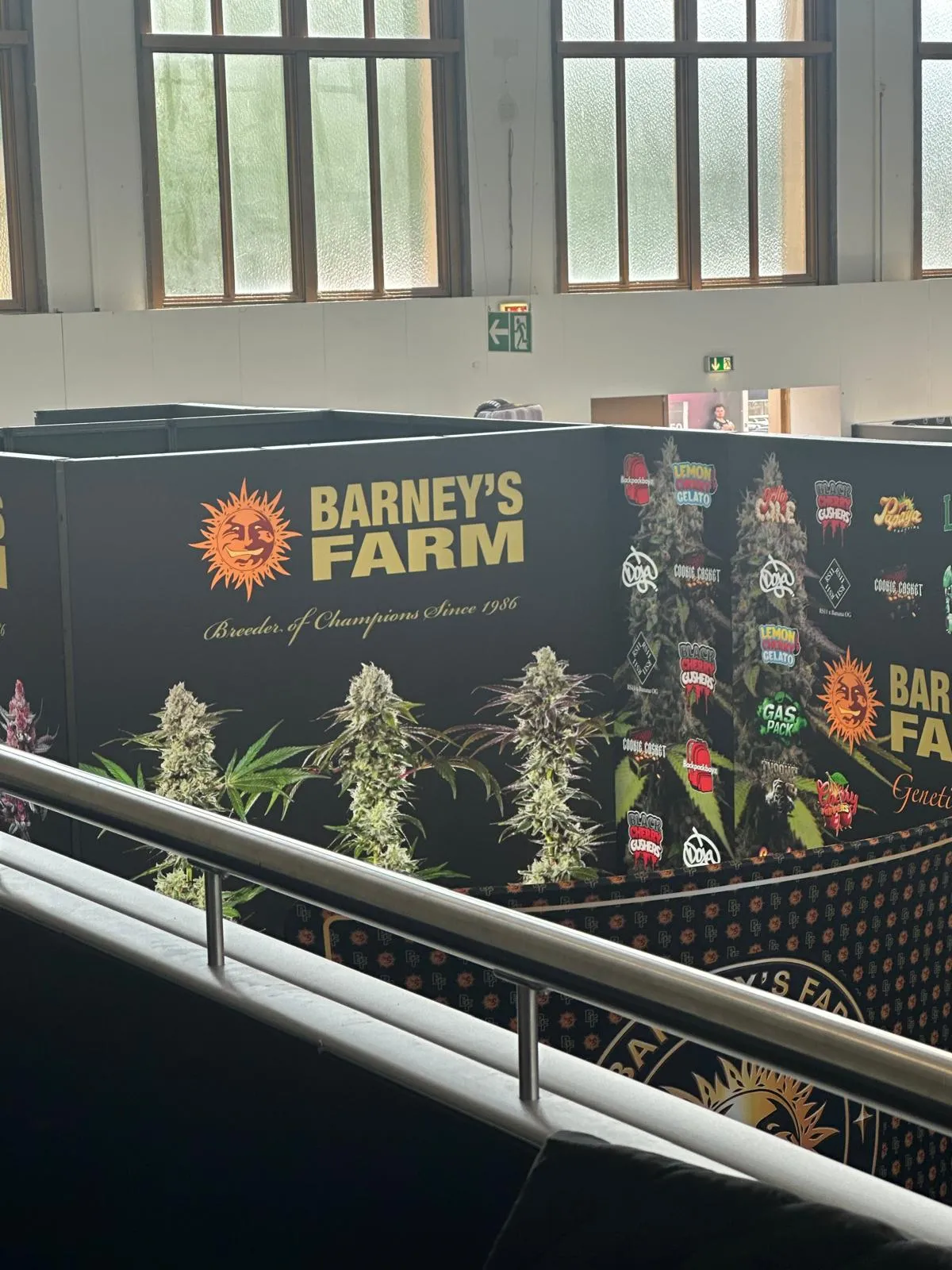 Barneys Farm -jalostajan osasto kannabiskasvinäytteillä Mary Jane Berlin 2026 -tapahtumassa